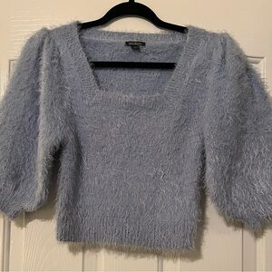 Blue Fuzzy Women's Sweater